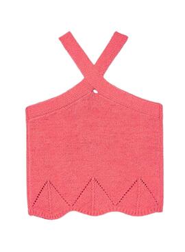 Haut croisé en tricot corail pour fille