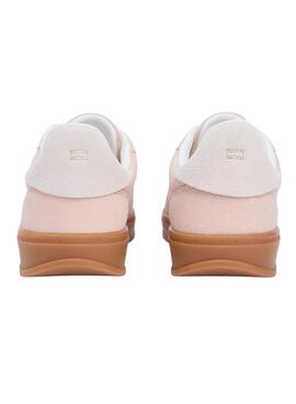 Chaussures Tommy Jeans Heritage Monogram roses pour femmes.