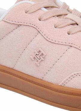 Chaussures Tommy Jeans Heritage Monogram roses pour femmes.