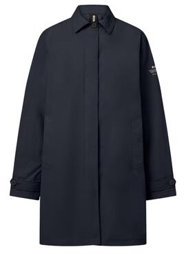 Trench-coat Ecoalf Packable Verne marine pour femme.