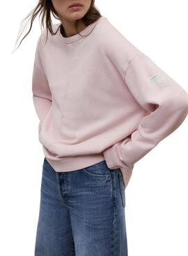 Sweatshirt Ecoalf Ankara rose pour femme