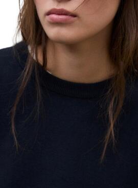 Maillot Ecoalf Koa à rayures marines imprimé pour femme.