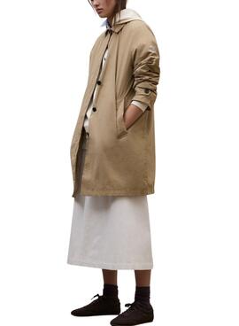 Manteau Ecoalf Packable Verne moutarde pour femme