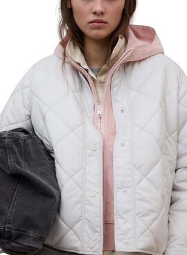 Veste Ecoalf Musa Rhomb beige pour femme