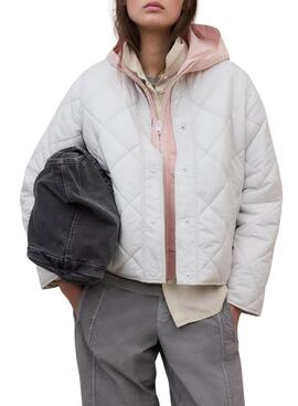 Veste Ecoalf Musa Rhomb beige pour femme