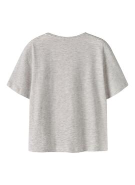 T-shirt Name It Benna imprimé léopard gris clair pour fille