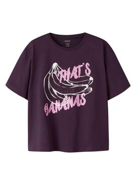 T-shirt Name It Benna violet banana print for girl