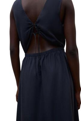 Robe Ecoalf Vittoria marine pour femme