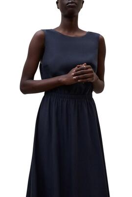 Robe Ecoalf Vittoria marine pour femme