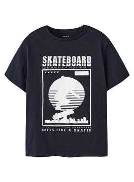 T-shirt Nom It Thomas skate noir pour enfant