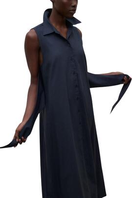 Robe Ecoalf Chiara marine pour femme