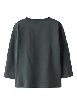 T-shirt Name It dinosaure vert foncé pour garçon