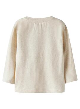 T-shirt Name It balle de tennis cool vibes beige pour garçon