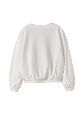 Sweatshirt Name It sports club 72 crème pour fille.