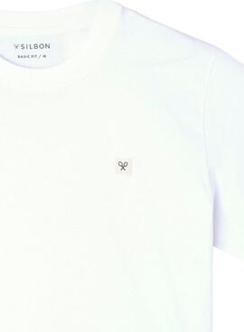 Maillot Silbon avec patch mini-logo blanc pour homme