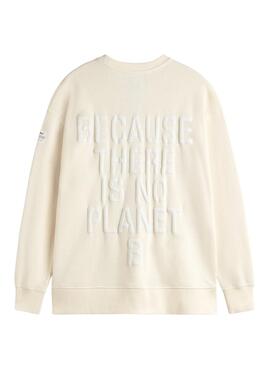 Sweatshirt Ecoalf Storm beige pour femme