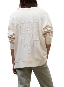 Sweatshirt Ecoalf Storm beige pour femme
