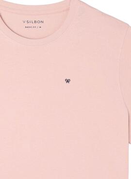 T-shirt Silbon de base rose pour homme