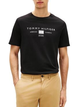 Maillot noir Tommy Hilfiger Brand Love pour homme