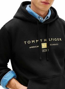 Sweatshirt Tommy Hilfiger Brand Love noir pour homme