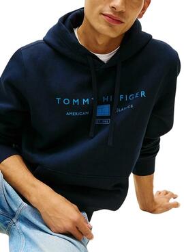 Sweatshirt Tommy Hilfiger Brand Love bleu marine pour homme