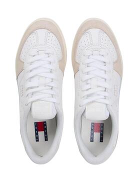 Chaussures Tommy Jeans The Greenwich en cuir blanc pour femme
