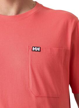 T-shirt Helly Hansen Hudson corail pour homme