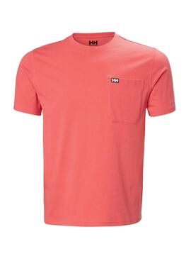 T-shirt Helly Hansen Hudson corail pour homme