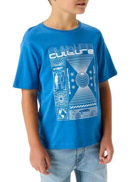 T-shirt Name It Benno imprimé graphique bleu électrique pour garçon