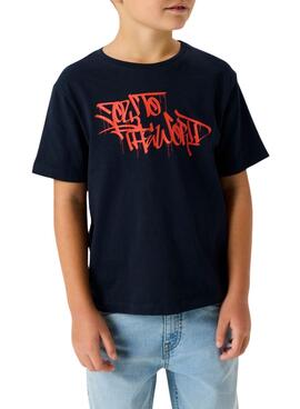 T-shirt Name It Benno imprimé graphique noir pour garçon