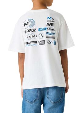 T-shirt Name It Benno imprimé Miami blanc pour garçon