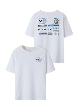 T-shirt Name It Benno imprimé Miami blanc pour garçon