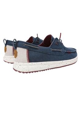 Mocassins Walkin Pitas Byron bleu marine pour homme