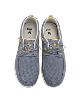 Chaussures bateau Walkin Pitas Bay bleu pour homme.