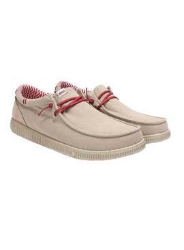 Chaussures Walkin Pitas Ledro beige pour homme.