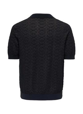 Polo Only and Sons Tristan marine pour homme