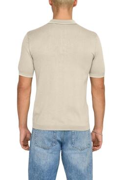 Polo Only and Sons Wyler beige pour homme