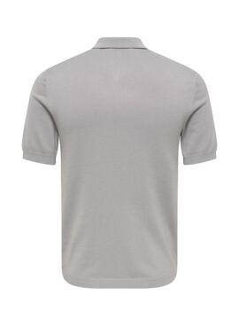 Polo Only and Sons Wyler gris pour homme