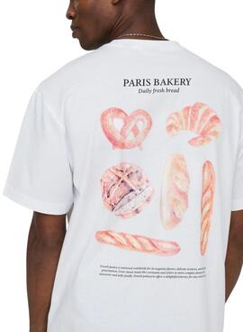 T-shirt Only and Sons Fred Bakery blanc pour homme