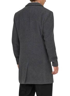 Manteau gris pour homme Only and Sons Jaylon