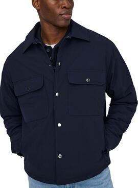 Chemise matelassée marine pour homme Only and Sons David