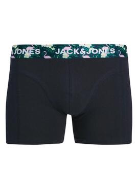 Ensemble de caleçons Jack and Jones avec des motifs de flamant rose pour homme.