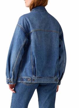 Veste en jean Levis XL Trucker bleue pour femme