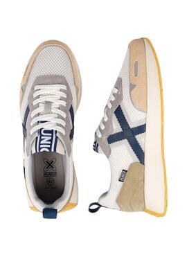 Baskets Munich Xemine 97 blanc et bleu pour homme