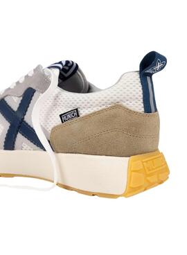 Baskets Munich Xemine 97 blanc et bleu pour homme