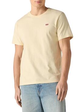 T-shirt Levi's Original jaune pour homme.
