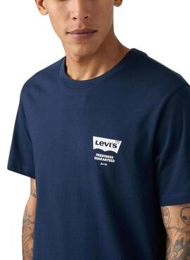 T-shirt Levi's Pizza bleue marine pour homme