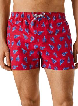 Maillot de bain Pepe Jeans Funky Lobster rouge pour homme