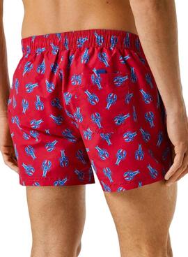 Maillot de bain Pepe Jeans Funky Lobster rouge pour homme
