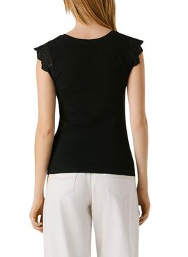 T-shirt Pepe Jeans Mireya noir pour femme